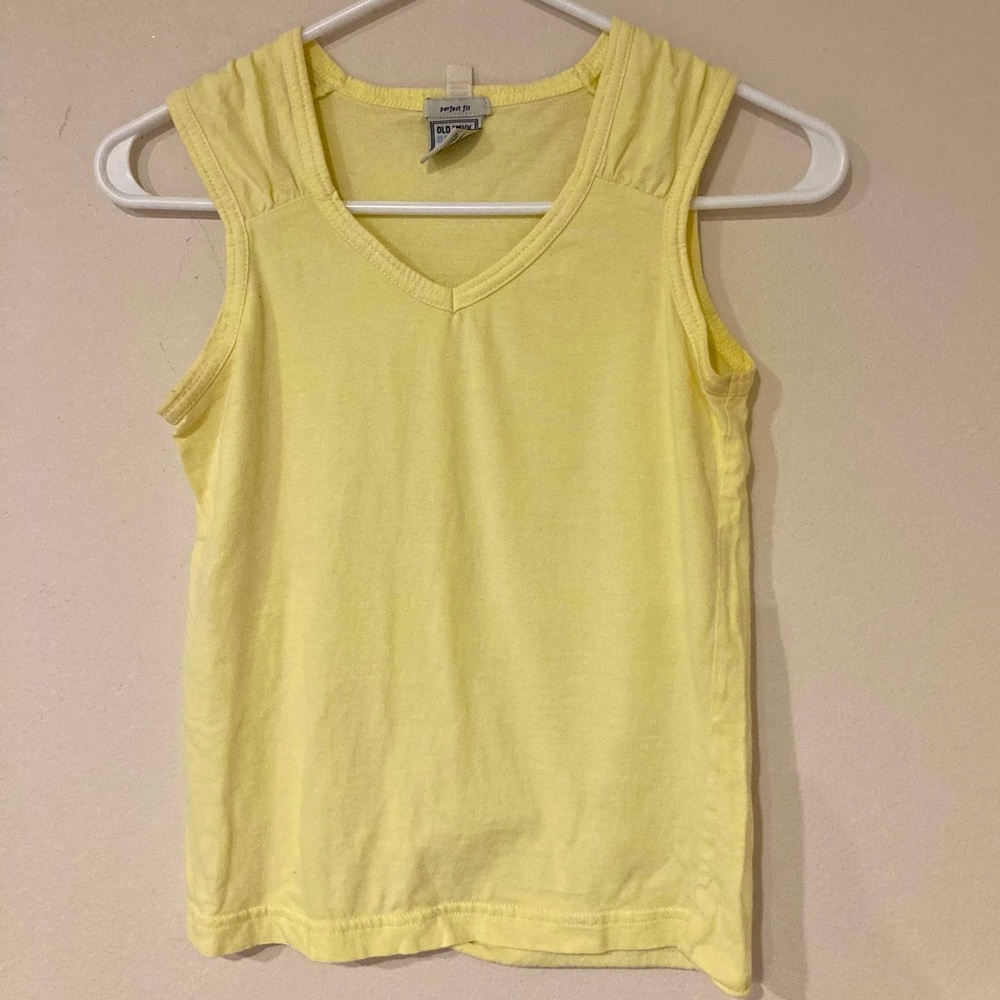 OLD NAVY perfect fit light yellow tank top